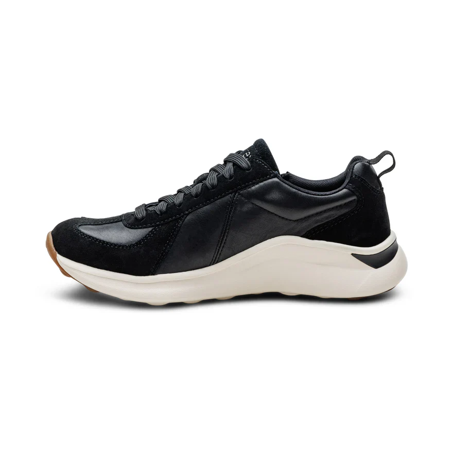 AETREX- WOMEN'S ELISE BLACK ARCH SUPPORT SNEAKER - Image 3