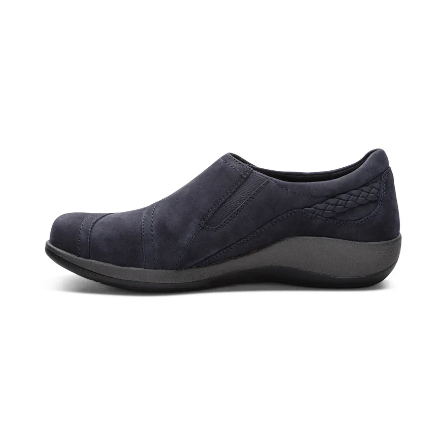AETREX- WOMEN'S KARINA MONK STRAP NAVY SHOE - Image 4