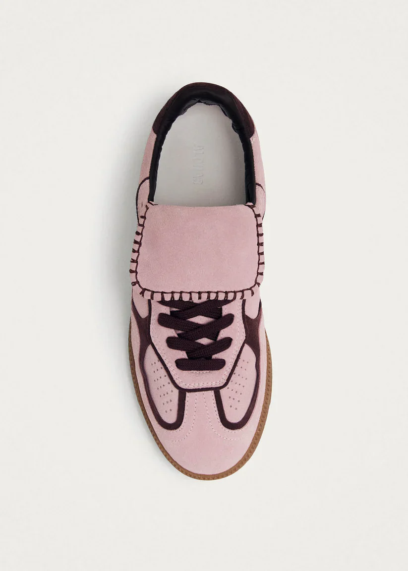ALOHAS - WOMEN'S CLUB SUEDE PINK LEATHER SNEAKERS - Image 3