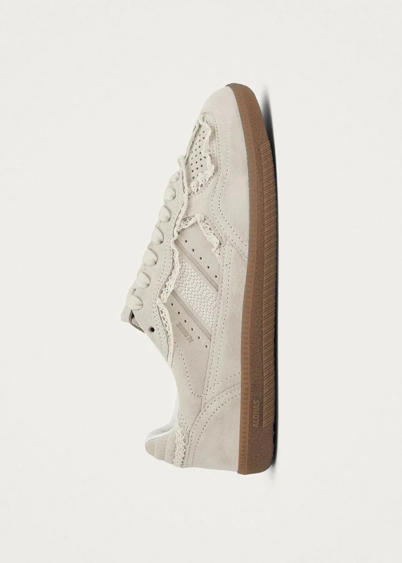 ALOHAS - WOMEN'S CROCHET CREAM LEATHER SNEAKER - Image 4