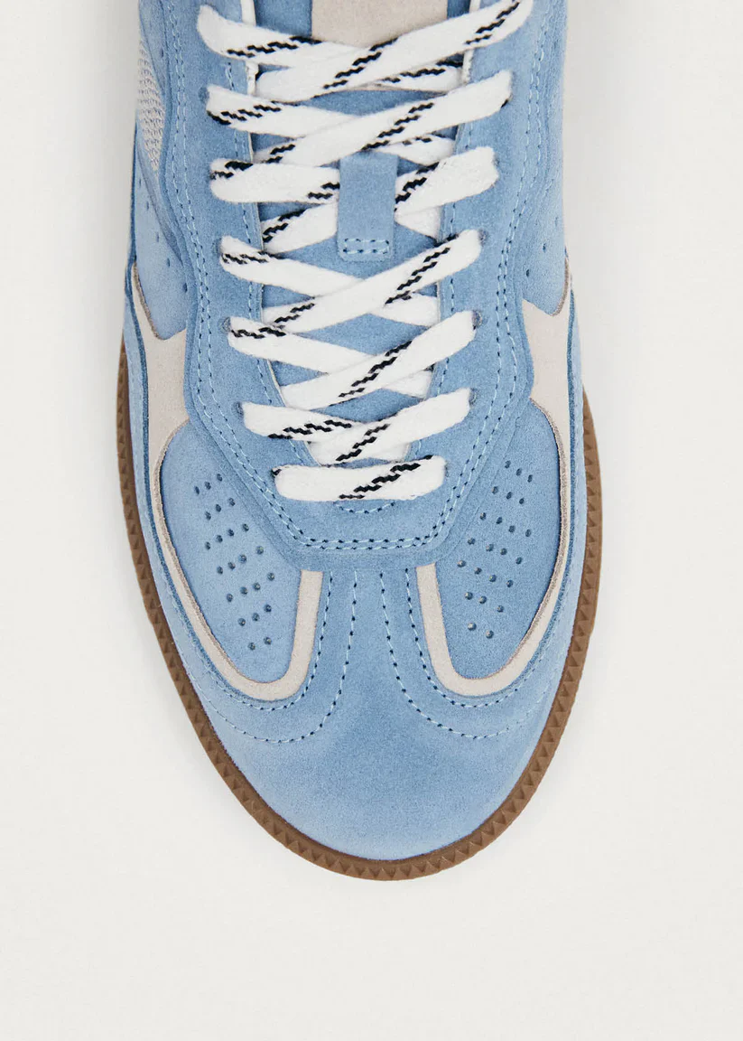 ALOHAS - WOMEN'S RIFE CORNFLOWER BLUE CREAM LEATHER SNEAKERS - Image 4