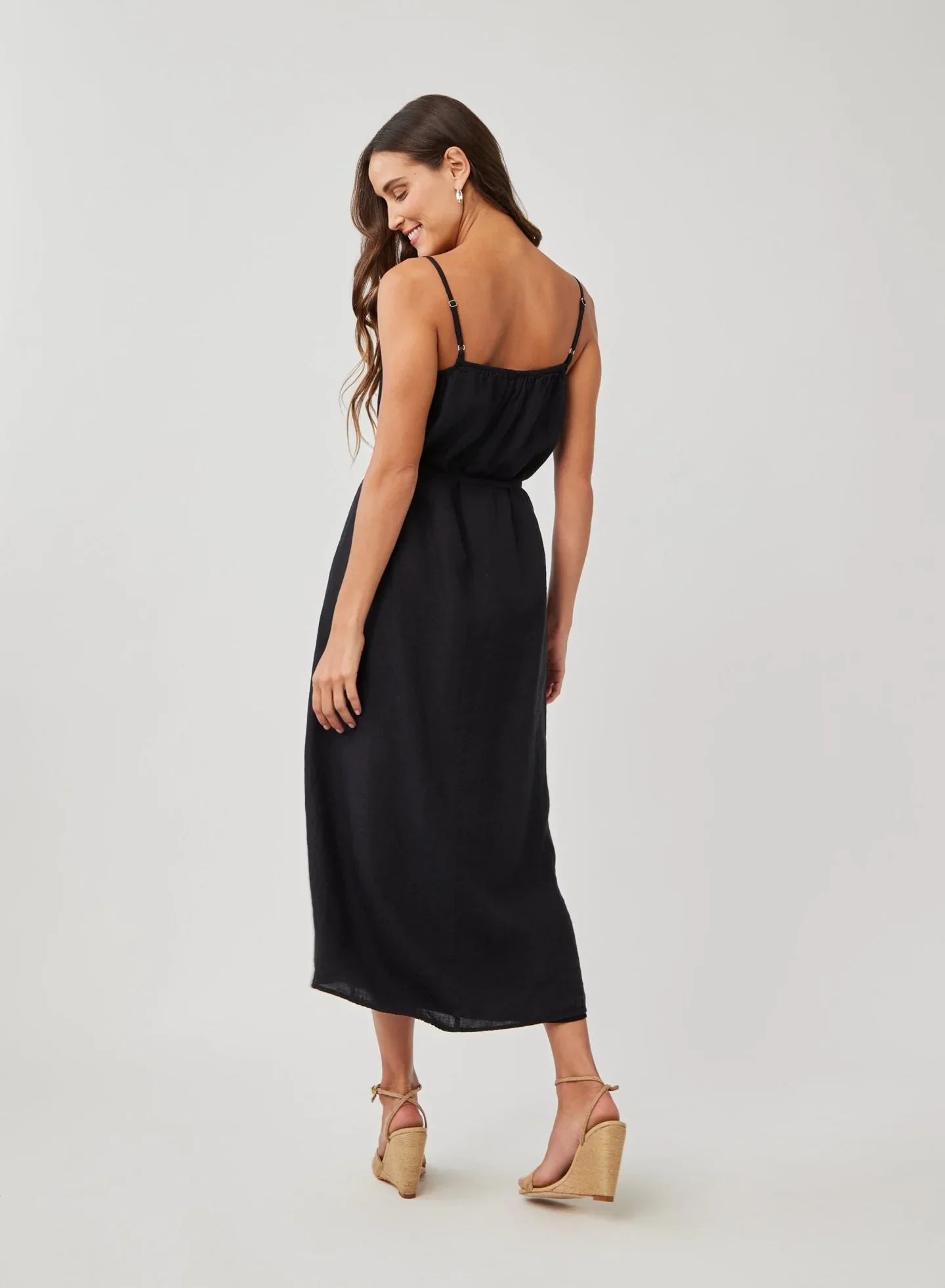 BELLA DAHL- WOMEN'S LINEN SHIRRED MAXI DRESS - Image 3