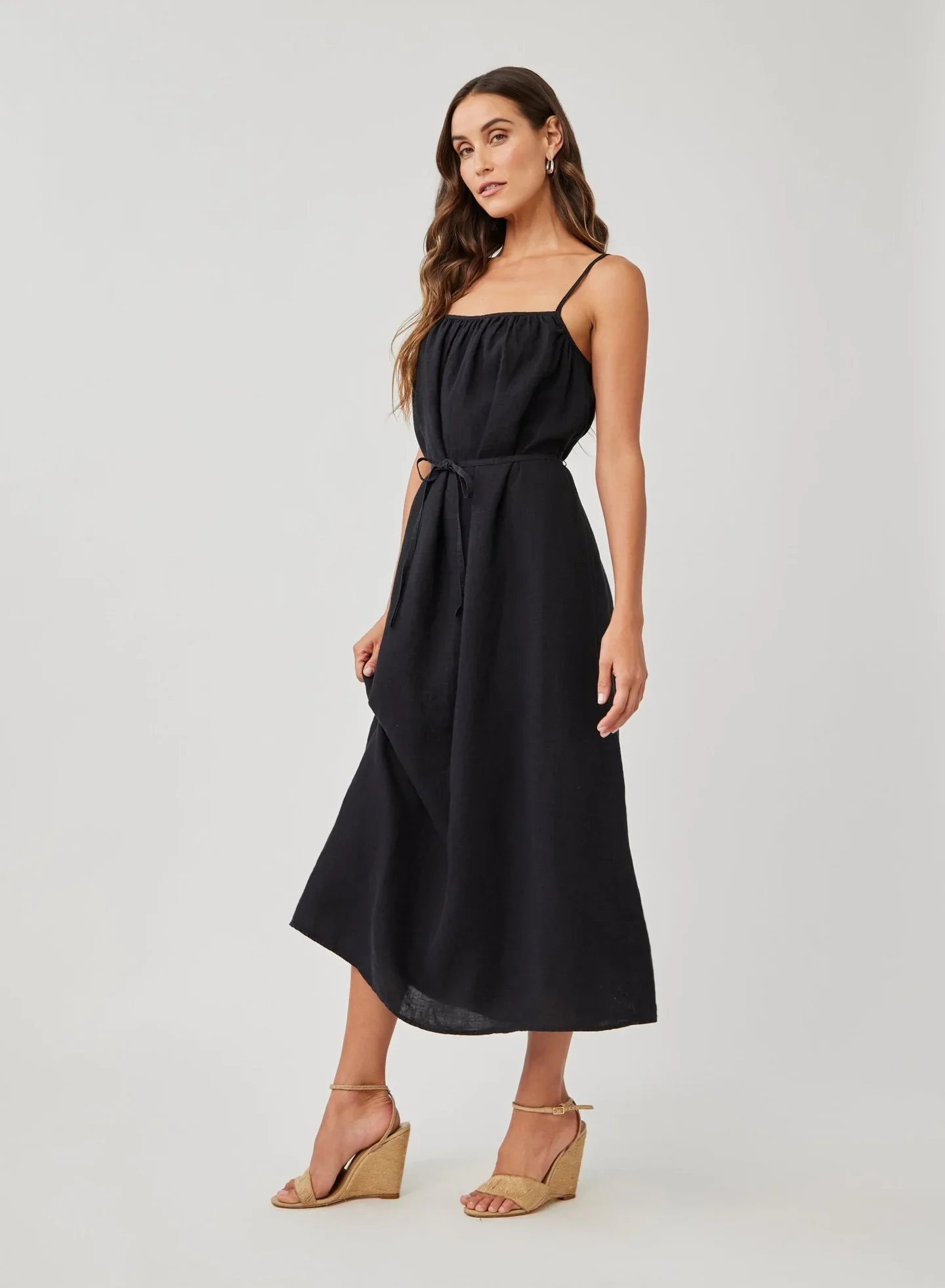 BELLA DAHL- WOMEN'S LINEN SHIRRED MAXI DRESS - Image 4