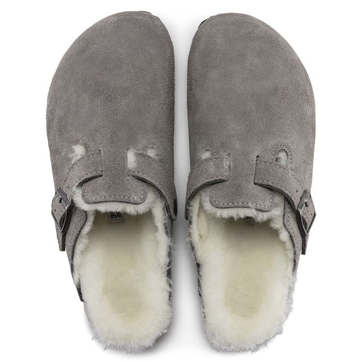 BIRKENSTOCK- BOSTON SHEARLING SUEDE LEATHER CLOG - Image 3