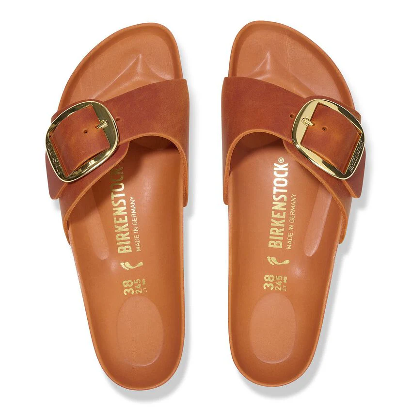 BIRKENSTOCK- MADRID OILED LEATHER BIG BUCKLE SANDAL - Image 3