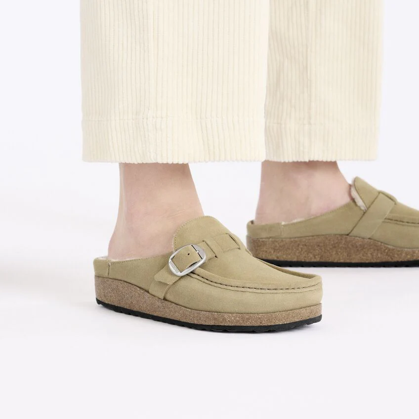 BIRKENSTOCK- BUCKLEY SHEARLING SUEDE LEATHER SHOE - Image 5