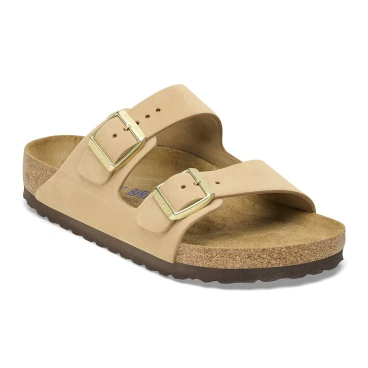 BIRKENSTOCK- ARIZONA SOFT FOOTBED NUBUCK LEATHER SANDAL - Image 2