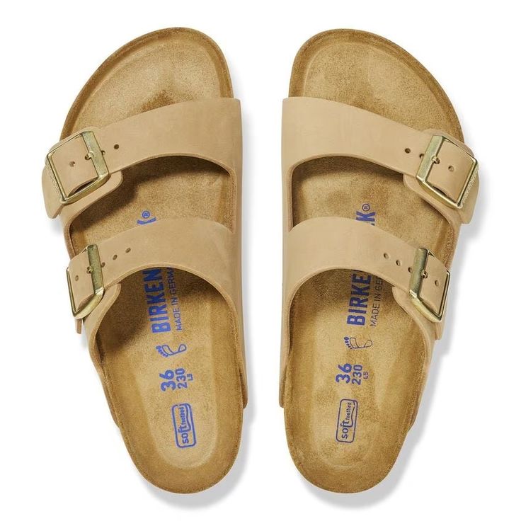 BIRKENSTOCK- ARIZONA SOFT FOOTBED NUBUCK LEATHER SANDAL - Image 3