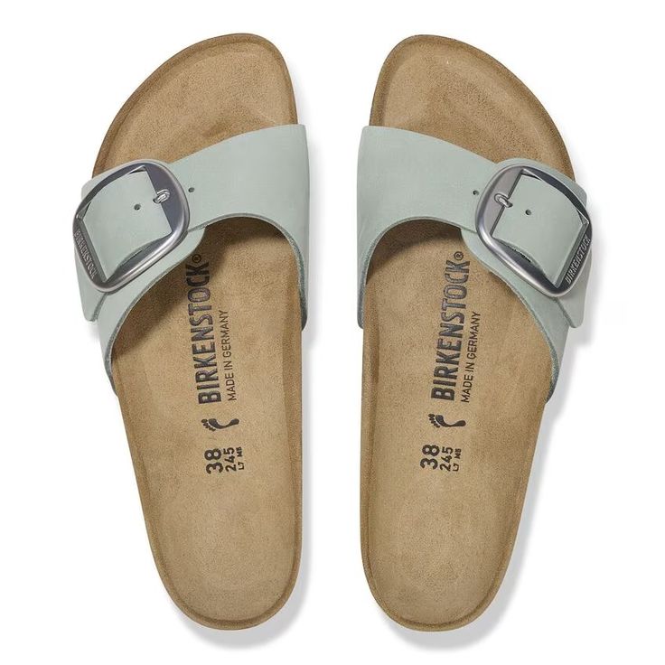 BIRKENSTOCK- MADRID BIG BUCKLE LEATHER NUBUCK SANDAL - Image 3