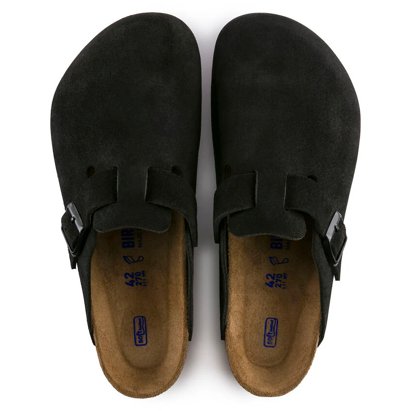BIRKENSTOCK- BOSTON SOFT FOOTBED SUEDE LEATHER SHOE - Image 3