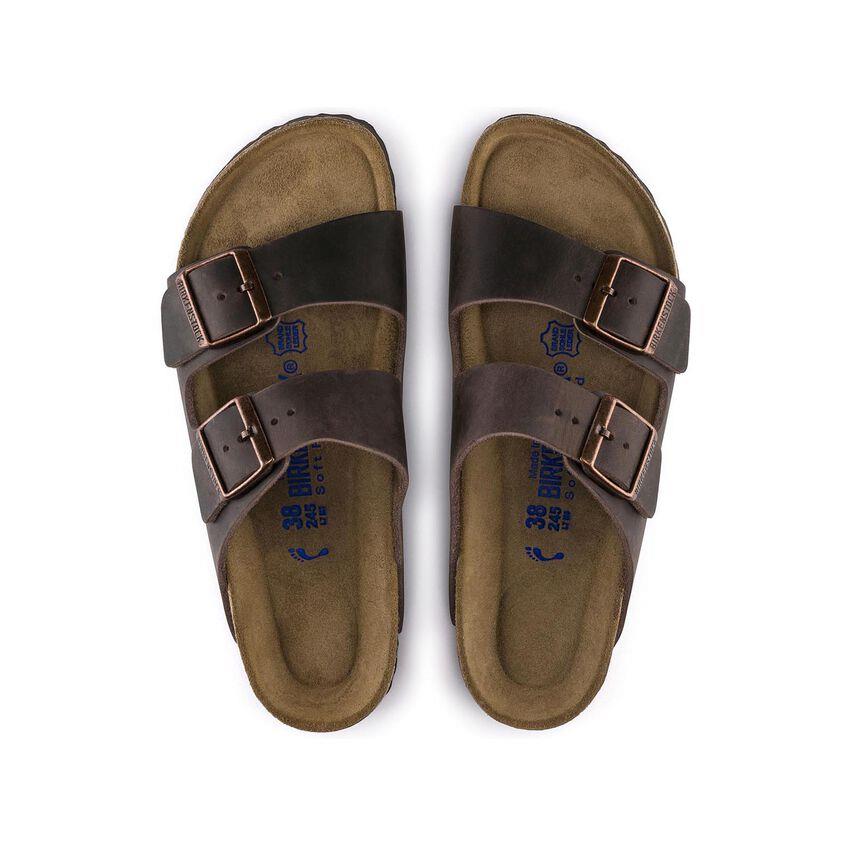 BIRKENSTOCK- ARIZONA HABANA LEATHER SOFT FOOTBED SANDAL - Image 3