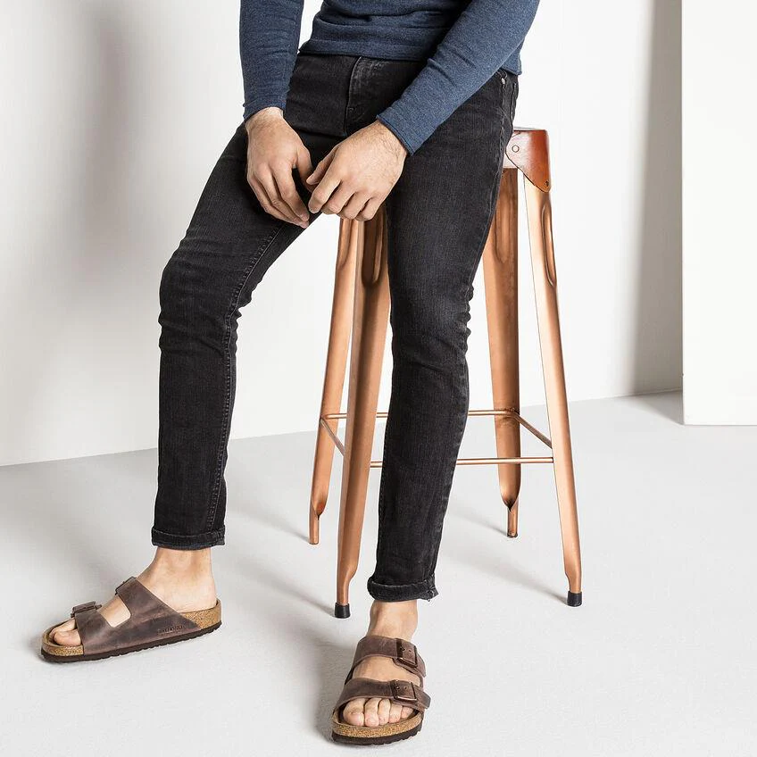 BIRKENSTOCK- ARIZONA HABANA LEATHER SOFT FOOTBED SANDAL - Image 6
