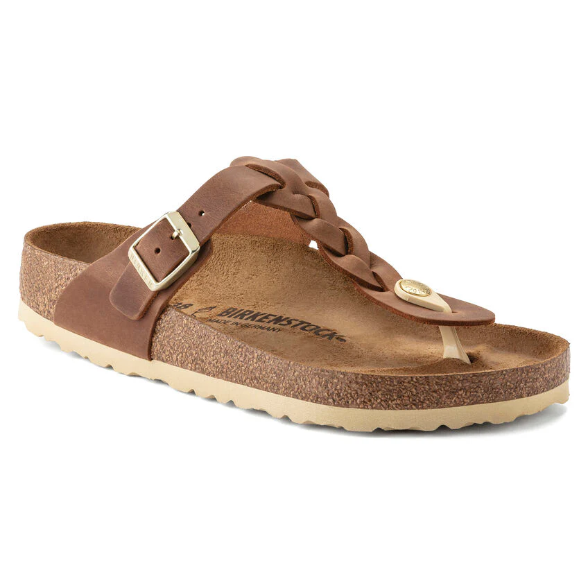 BIRKENSTOCK- GIZEH BRAIDED OILED LEATHER SANDAL - Image 2