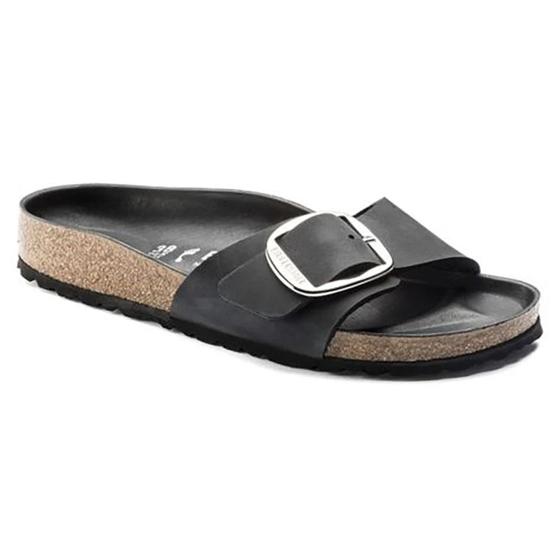 BIRKENSTOCK- MADRID BIG BUCKLE OILED LEATHER SANDAL - Image 2