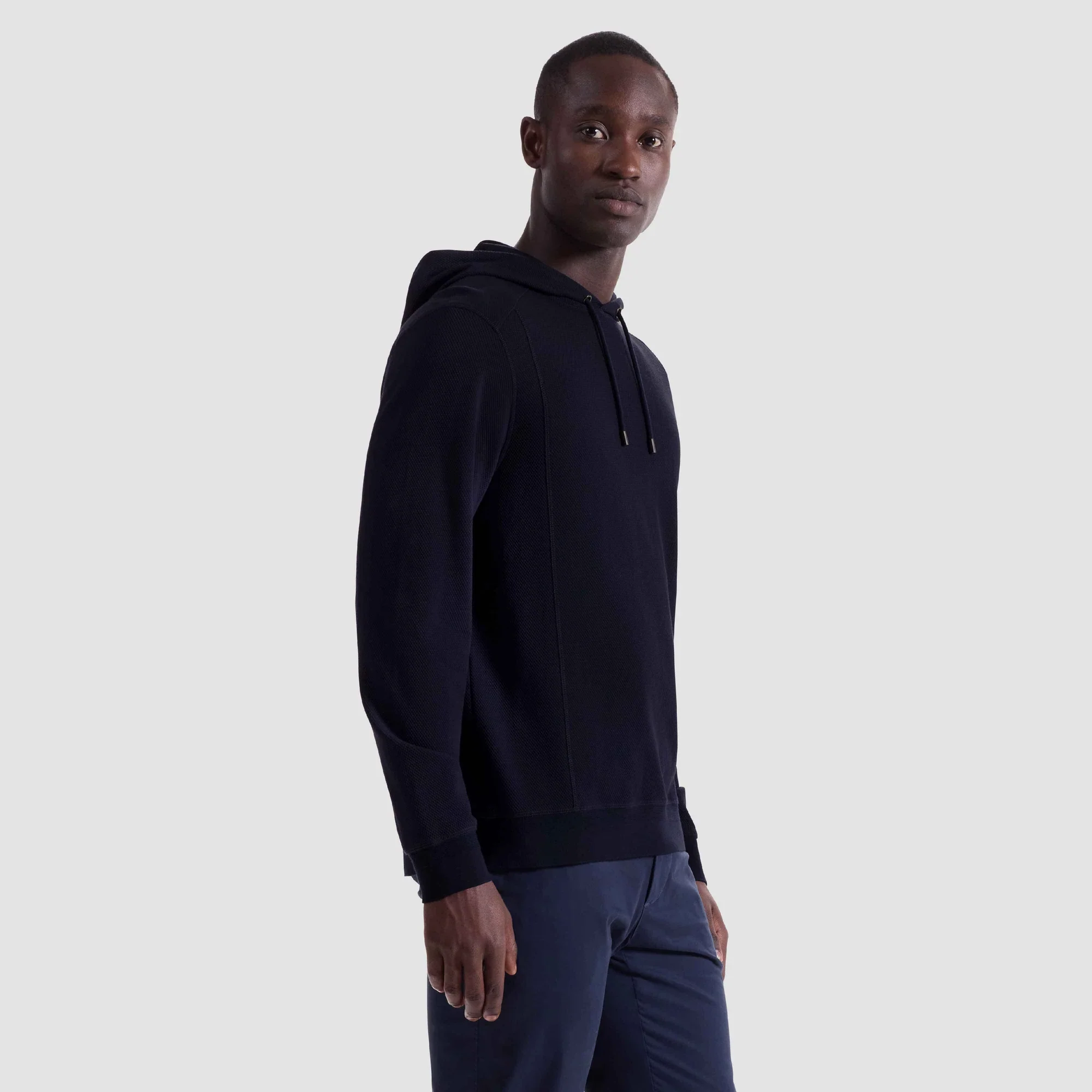 BUGATCHI- MEN'S PICQUE HOODIE PULLOVER - Image 2