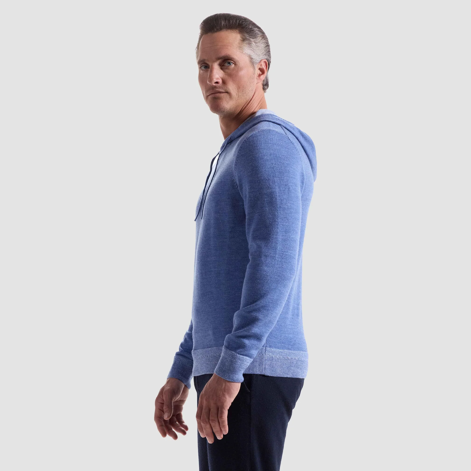 BUGATCHI- MEN'S MELANGE HOODIE SWEATER - Image 2