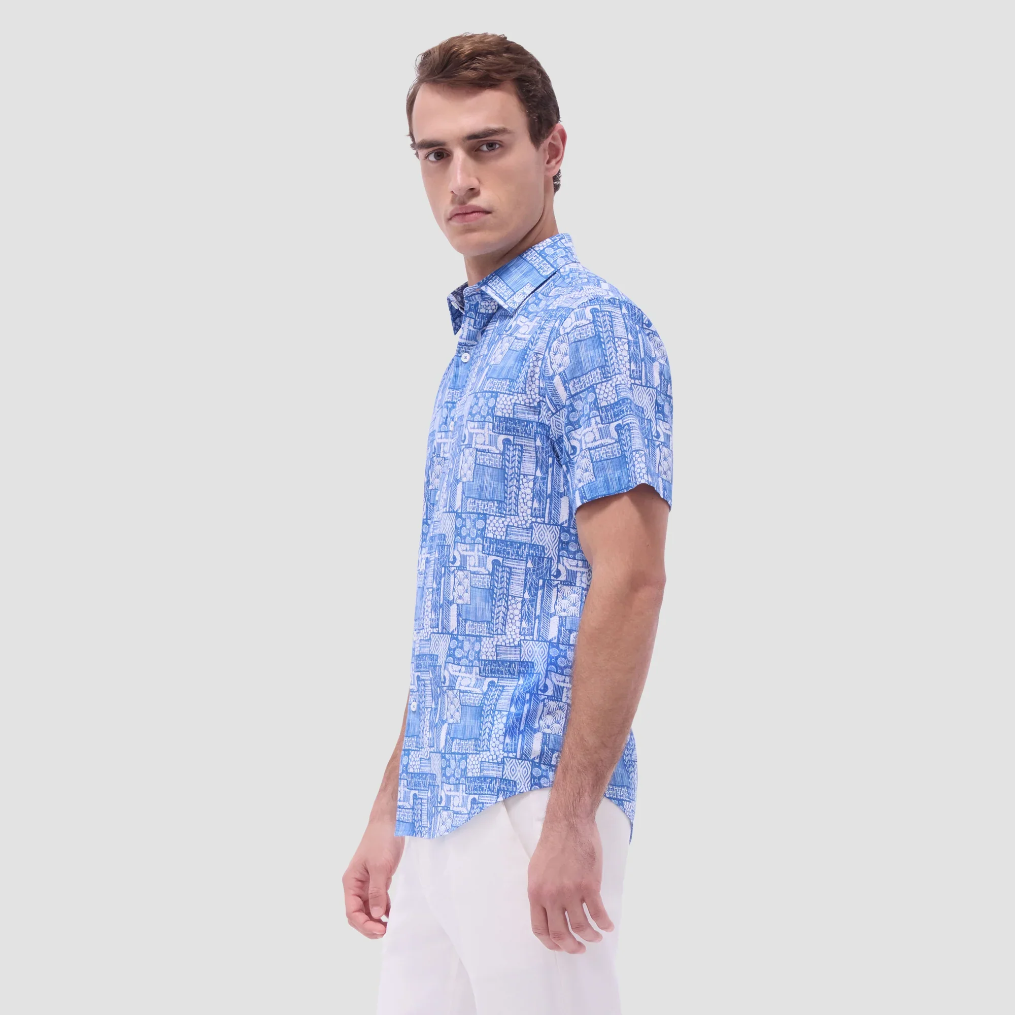 BUGATCHI- Men's Orson Abstract Short-Sleeve Shirt - Image 2