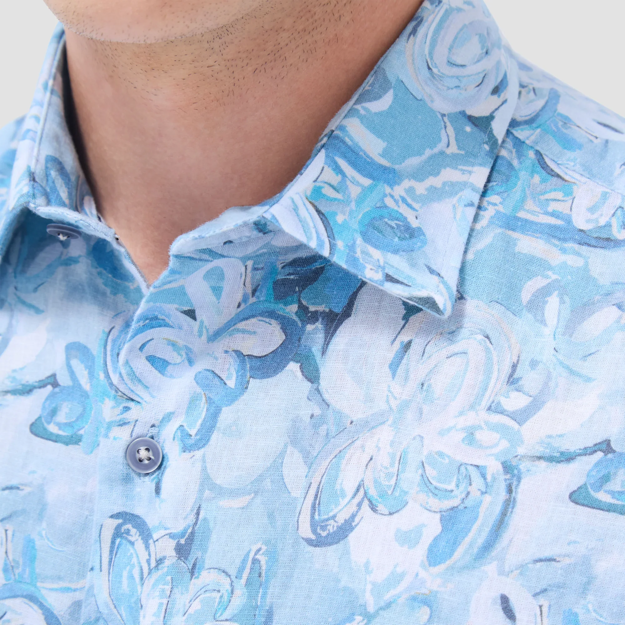BUGATCHI- Men's Orson Floral Short-Sleeve Shirt - Image 3