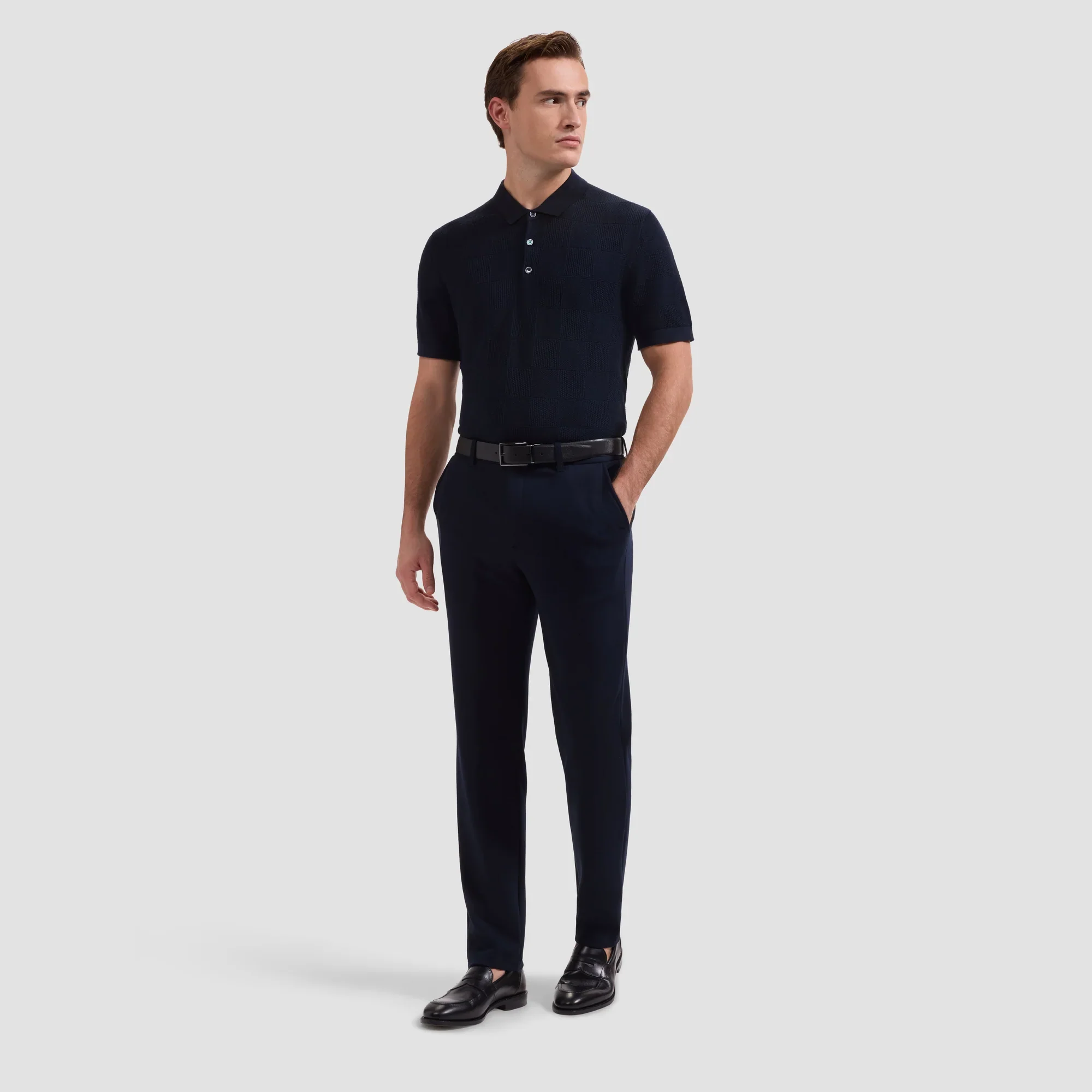 BUGATCHI - S/S 3 BUTTON POLO SWEATER JH262PO1 - Image 9