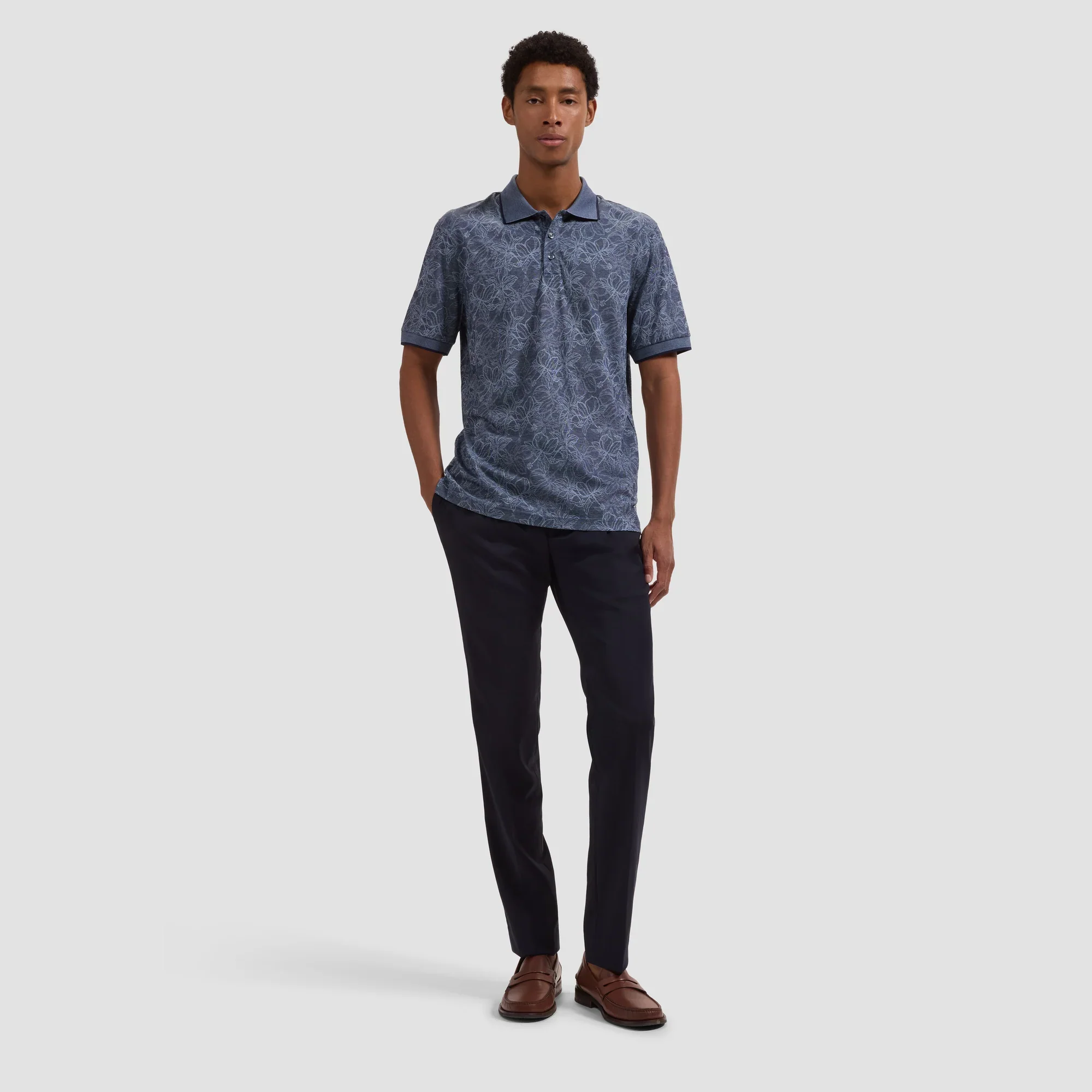 BUGATCHI - S/S THREE BUTTON POLO JF2007F17 - Image 8