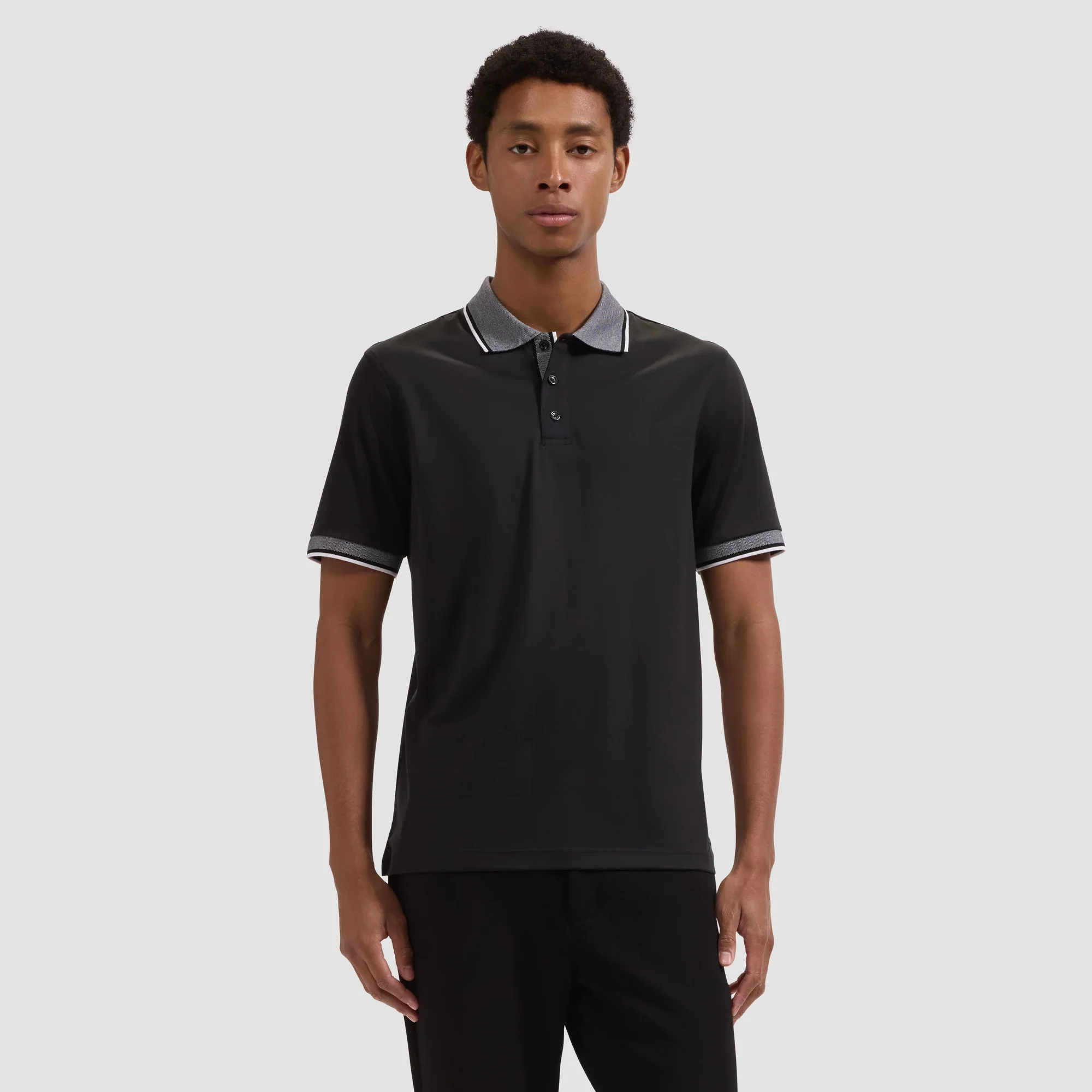 BUGATCHI - S/S THREE BUTTON POLO JF2050F12 - Image 2