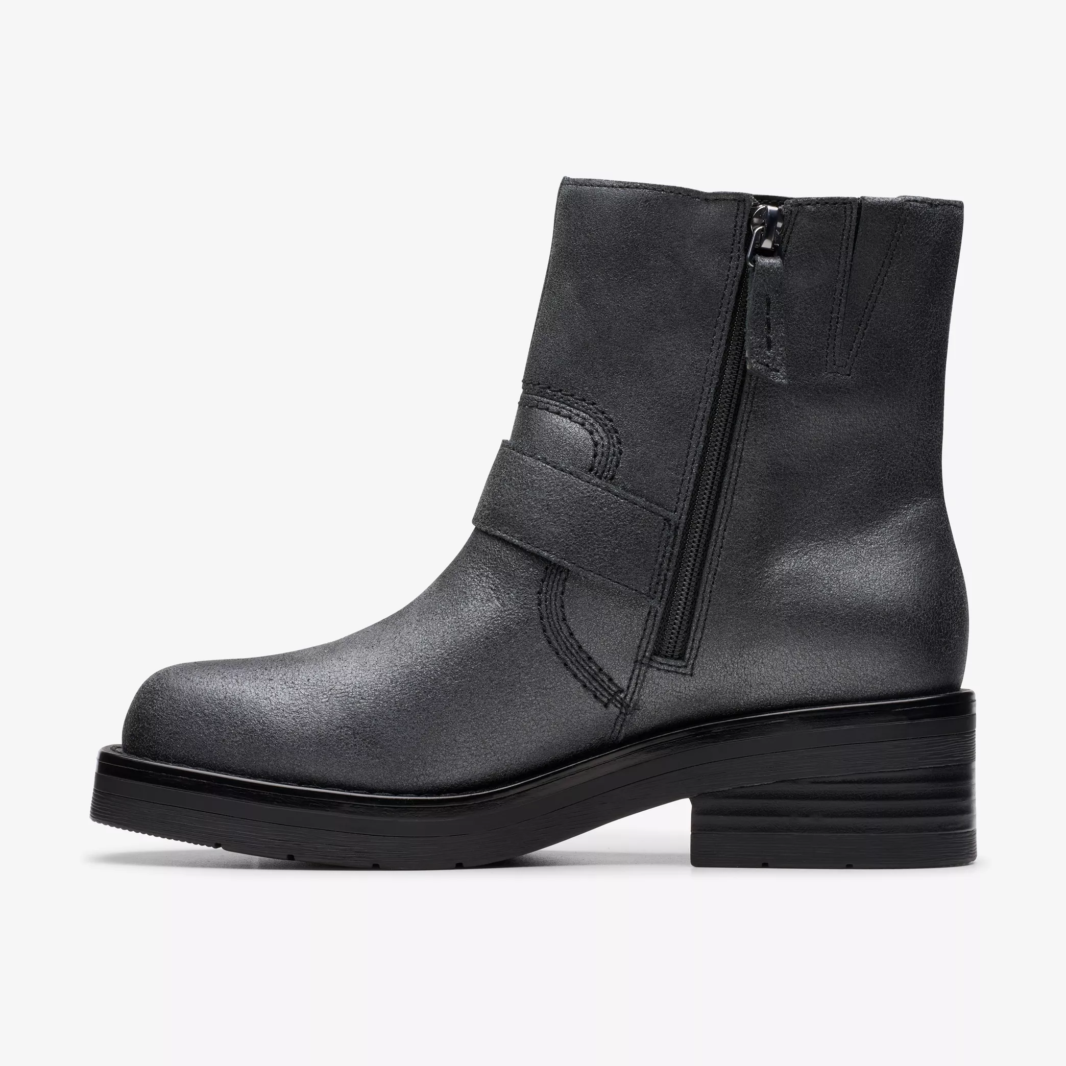 CLARKS- WOMEN'S REBELLE BUCKLE METALLIC BOOT - Image 5