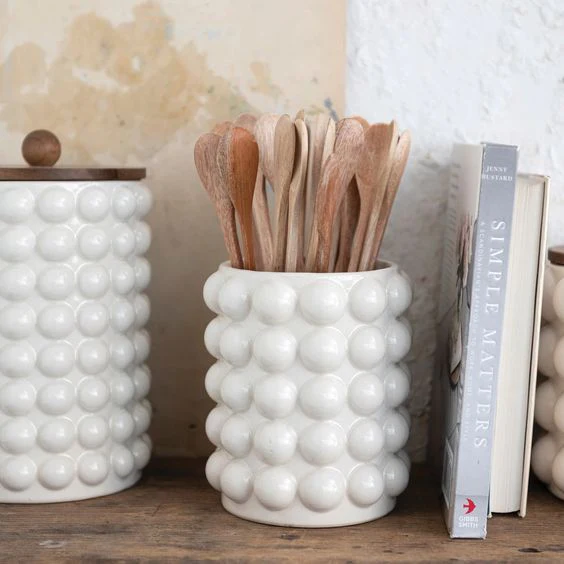 CREATIVE CO-OP- RAISED DOTS CANISTER - Image 2