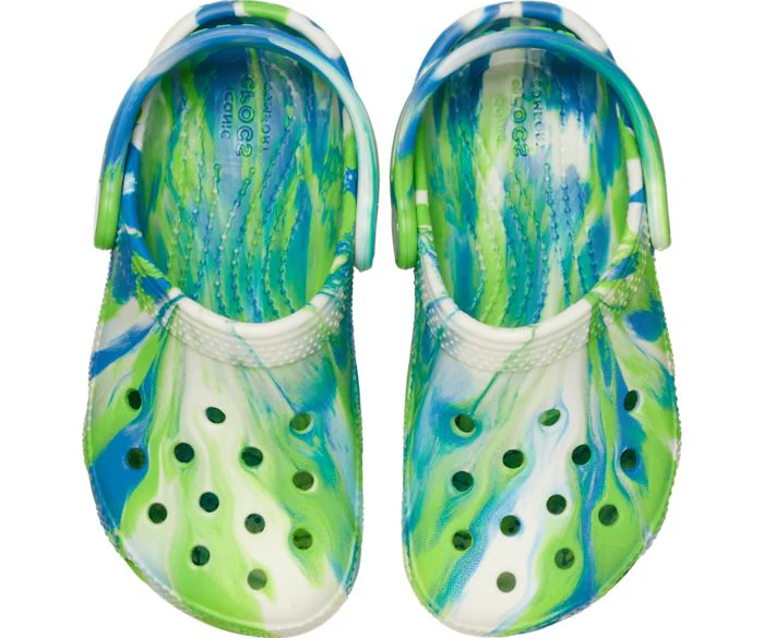 CROCS-KIDS CLASSIC GLOW-IN-THE-DARK MARBLED CLOG - Image 2