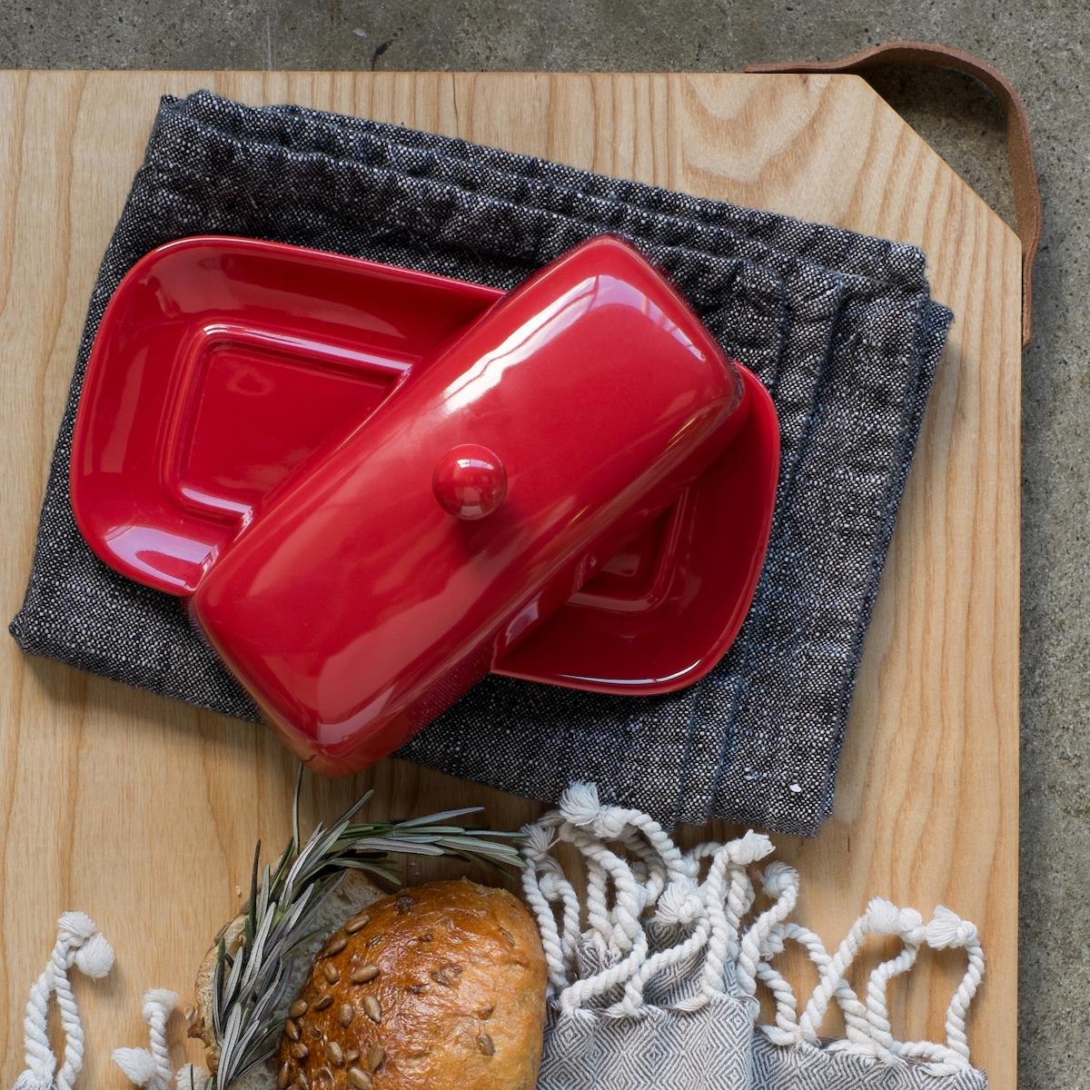 DANICA- Rectangular Butter Dish Red - Image 4