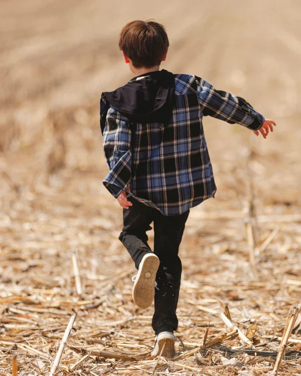 Deux Par Deux - Hooded Flannel Shirt #H20U14 - Image 3