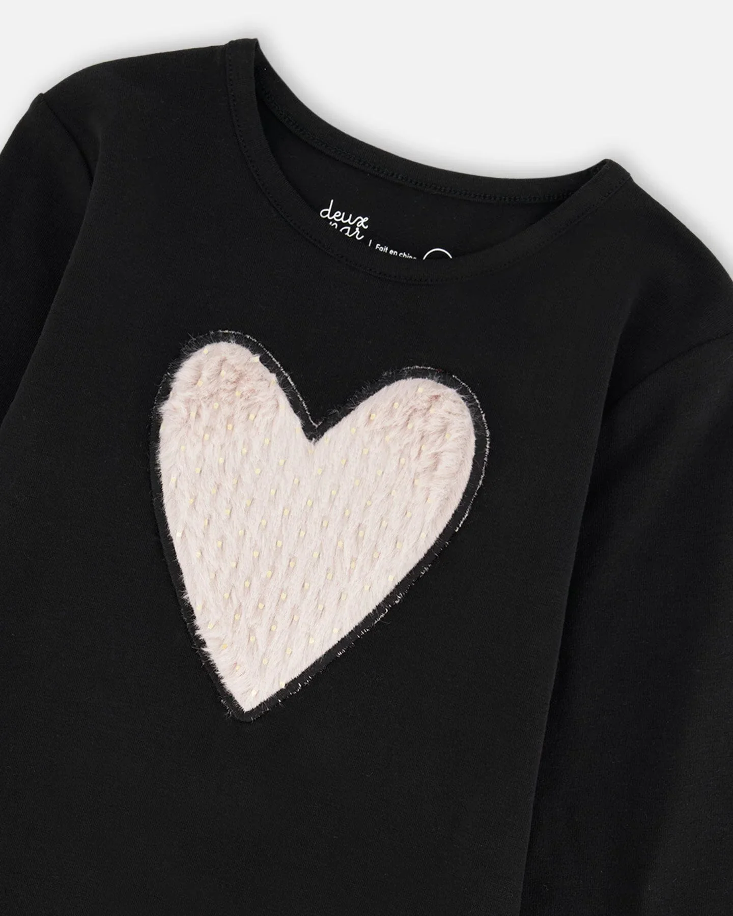 DEUX PAR DEUX - KIDS LONG SLV TSHIRT w/Heart #H20K70 - Image 2