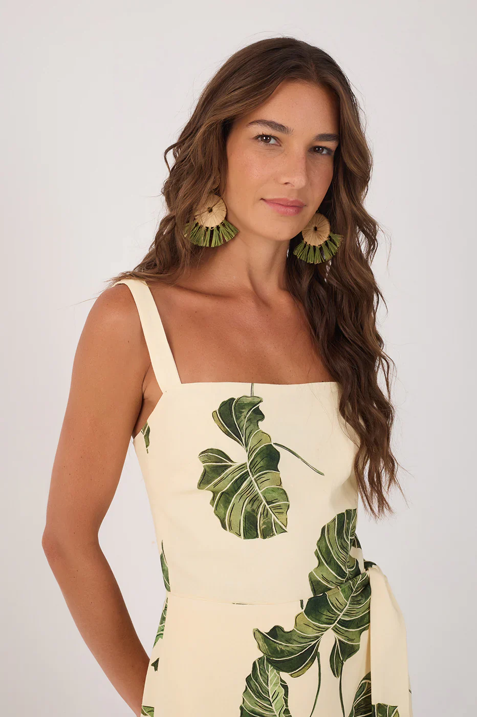 DRESS TO - WOMEN'S LEAF PRINT ROMPER - Image 4