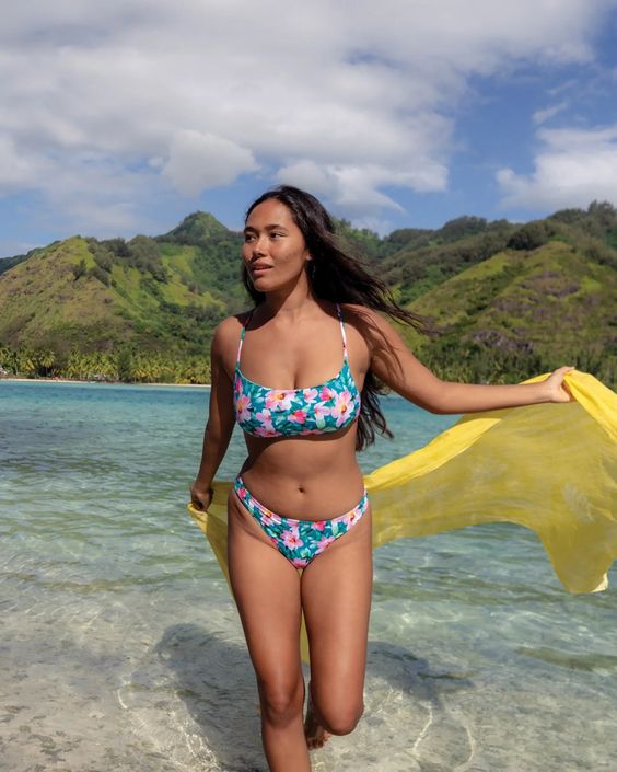 EIDON- WOMEN'S ROSE SWIM TOP - Image 4