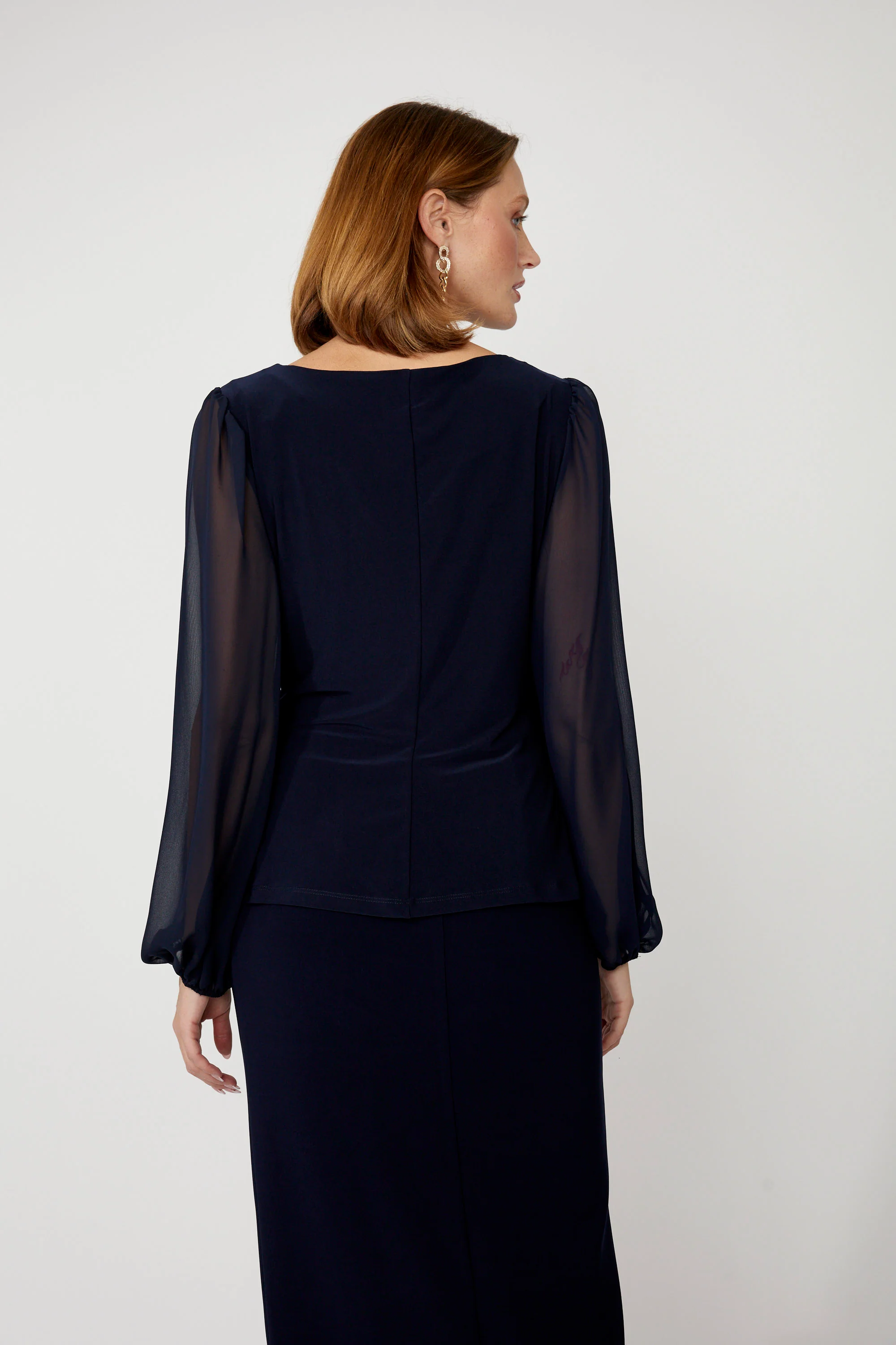 FRANK LYMAN- Women's Elegant Boat Neck Pullover Top - Image 3