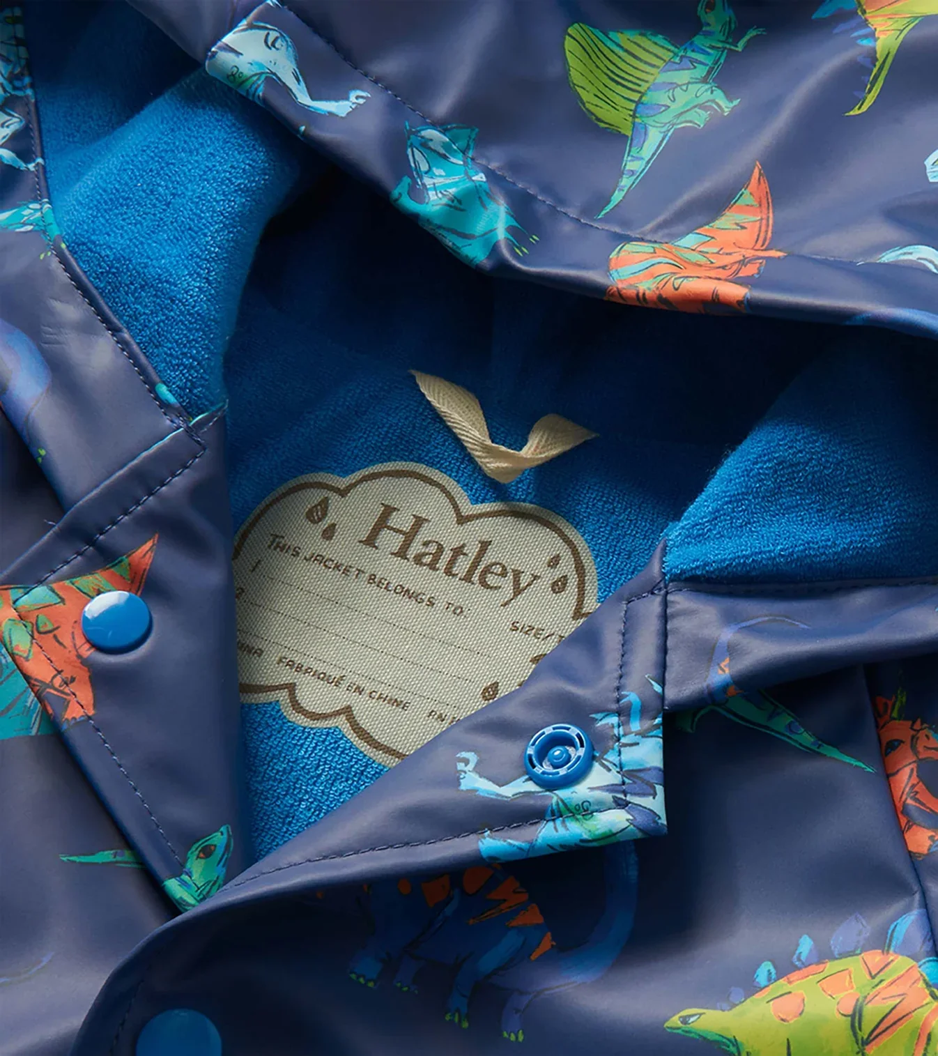 HATLEY -  KIDS DINO PARTY SNAP RAIN COAT - Image 4