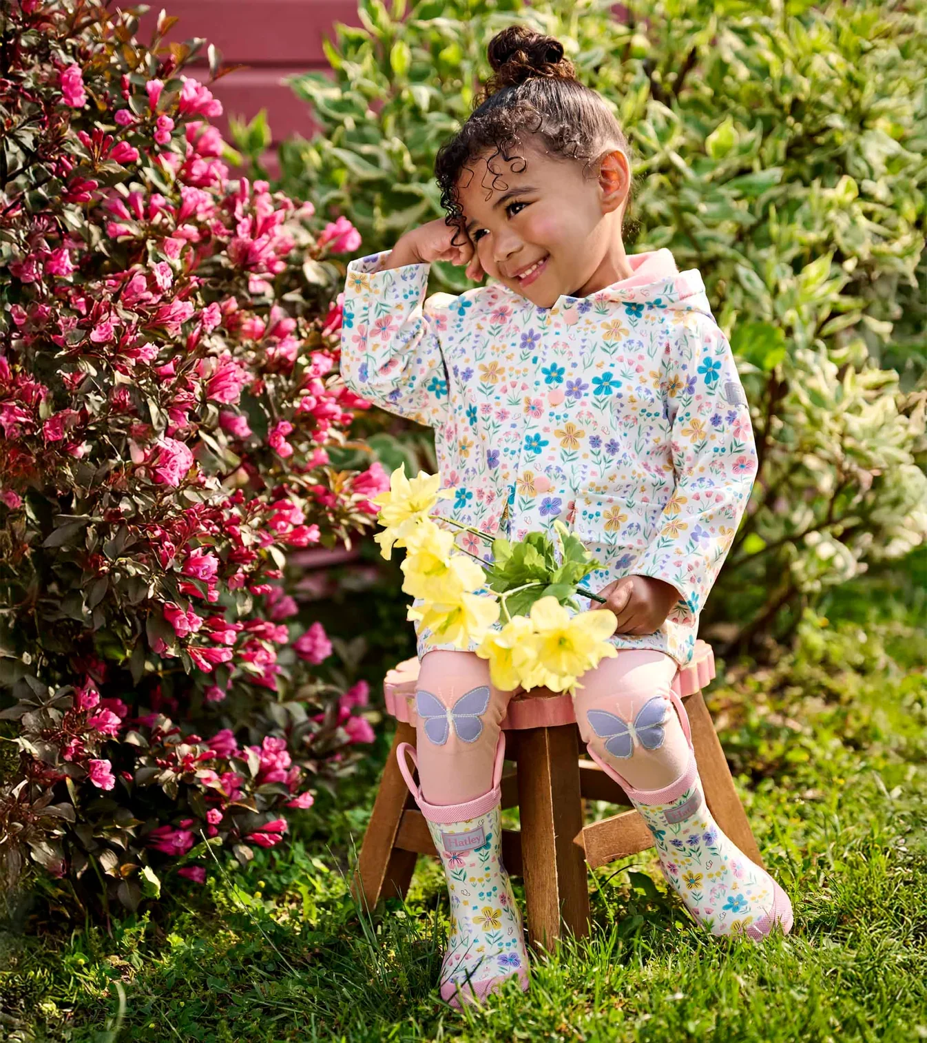 HATLEY -  KIDS LITTLE GARDEN CHICKS SNAP RAIN COAT - Image 7
