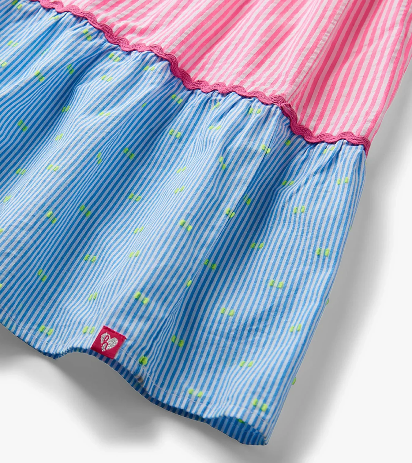 HATLEY -  KIDS MIXED SEERSUCKER STRAPPY MIDI DRESS - Image 5