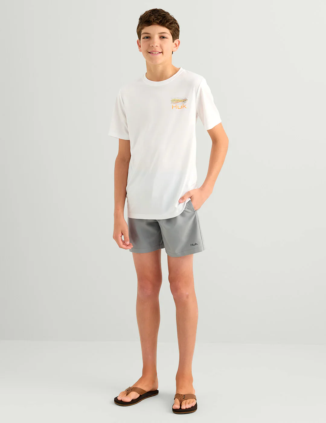 HUK - KIDS PURSUIT FAST BADGE SS CREW - Image 3