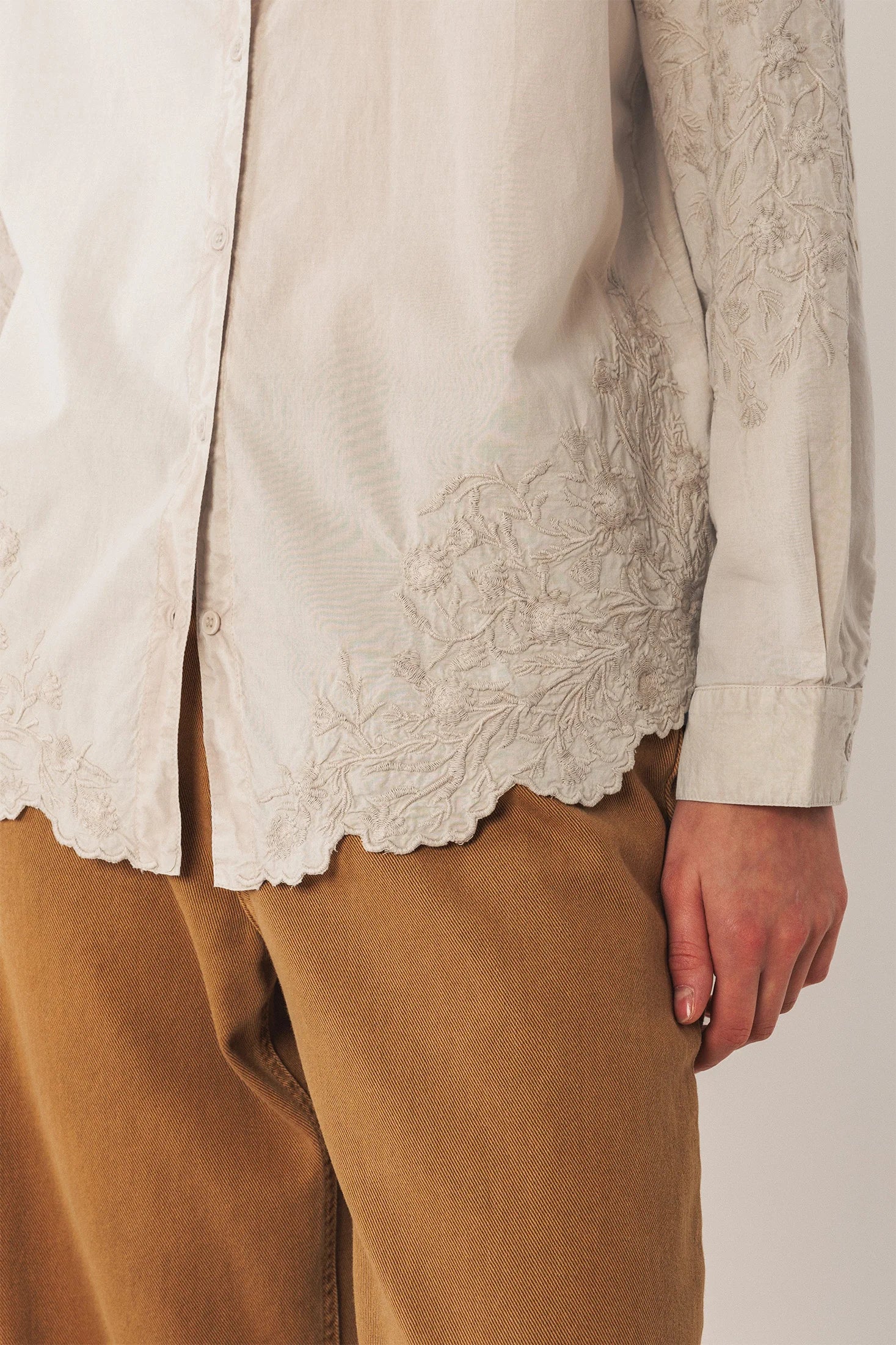 INDI & COLD- WOMEN'S EMBROIDERED VOILE SHIRT - Image 4