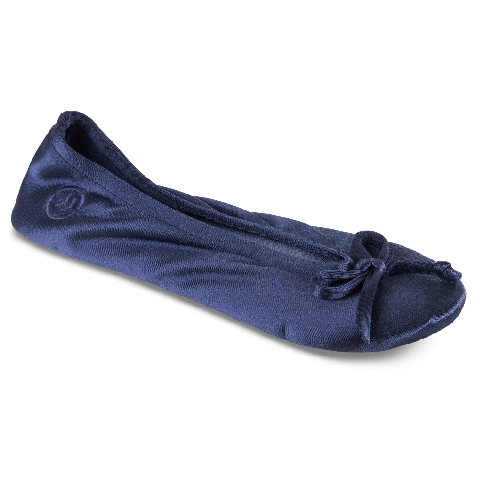 ISOTONER - WOMEN'S Classic Satin Ballerina Slipper - Image 2