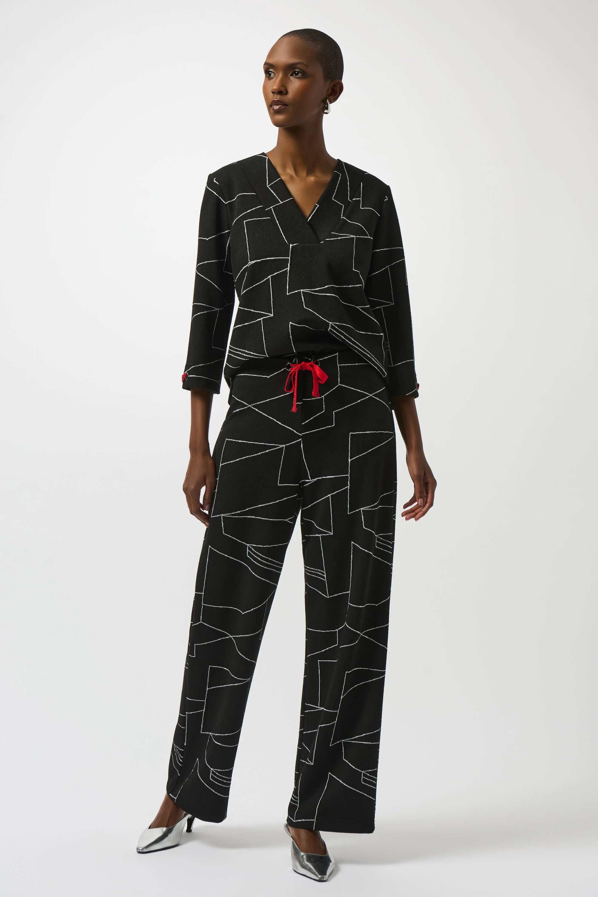 JOSEPH RIBKOFF- WOMEN'S EDGY GEOMETRIC TROUSERS - Image 3