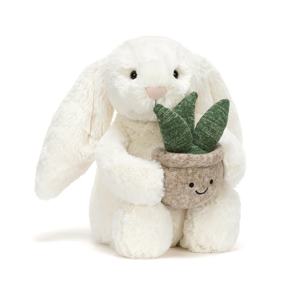 JELLYCAT - CREAM BUNNY WITH PLANT - Image 2