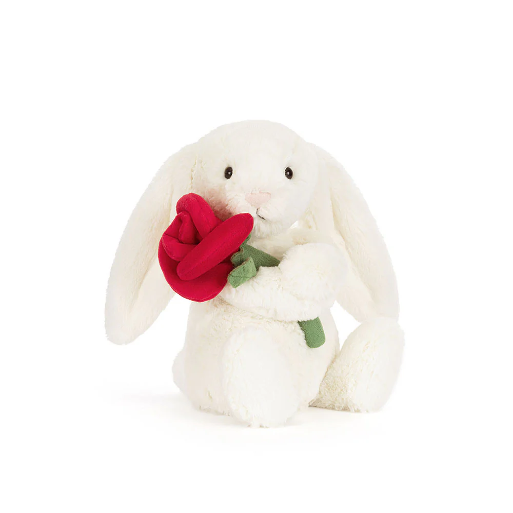 JELLYCAT - CREAM BUNNY WITH ROSE - Image 2