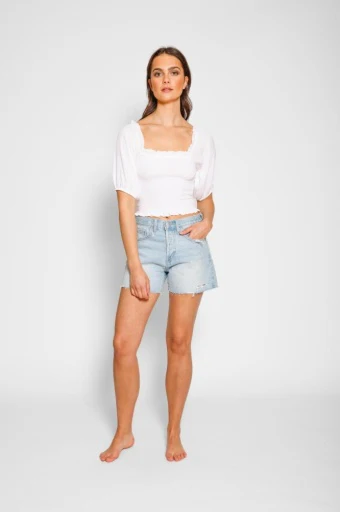 KOY RESORT - MIAMI SMOCKED CROP TOP - Image 2