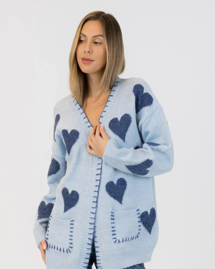 LYLA & LUXE - WOMEN'S ELSKA HEART CARDIGAN - Image 2