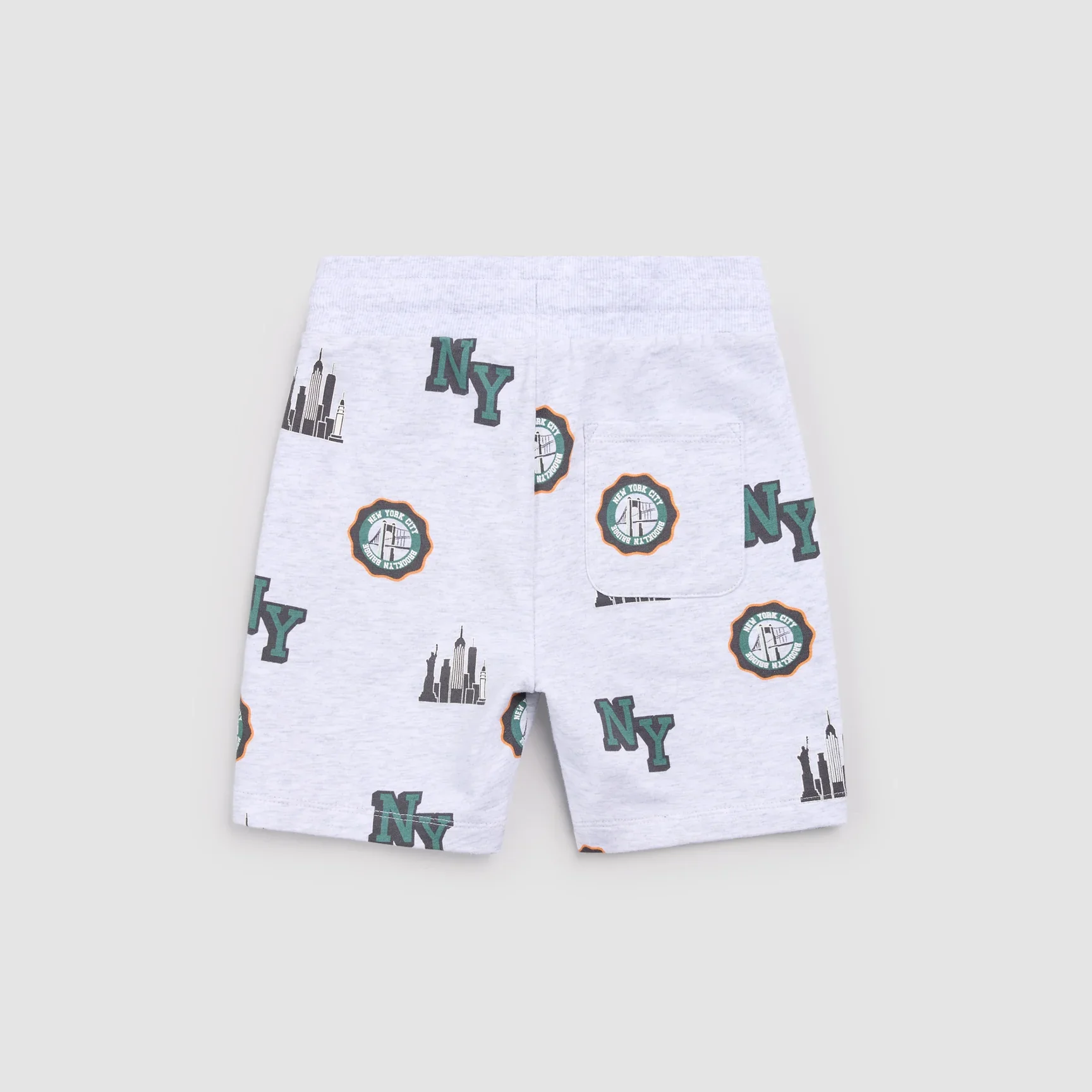 MILES THE LABEL - BOY SHORT KNIT-HEATHER GREY LT. 26SMW03B02-Y - Image 3