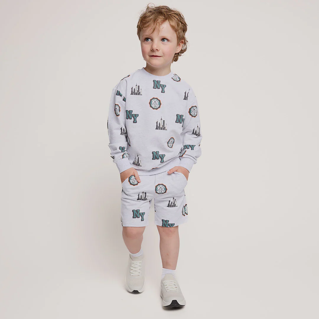 MILES THE LABEL - BOY SWEATSHIRT KNIT-HEATHER GREY LT. 26SMW03T02-K - Image 2