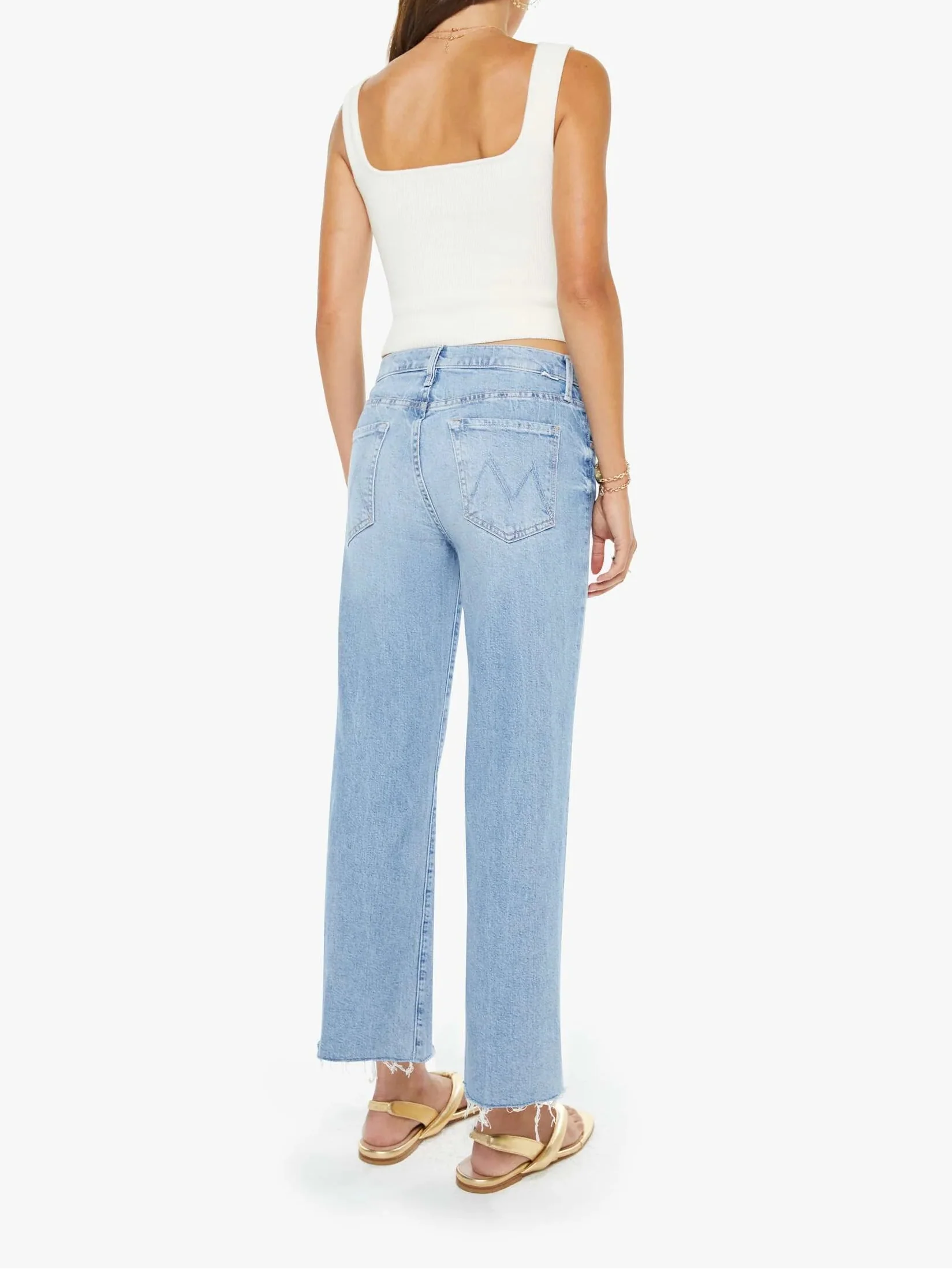 MOTHER - WOMEN'S MID RISE RAMBLER ZIP ANKLE DENIM - Image 2