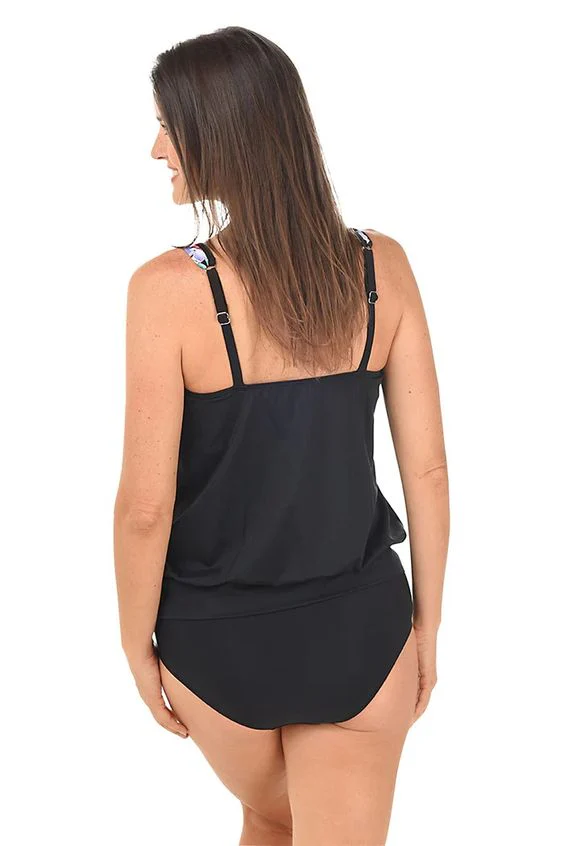 PENBROOKE- WOMEN'S ON THE FENCE BLOUSON TANKINI - Image 3