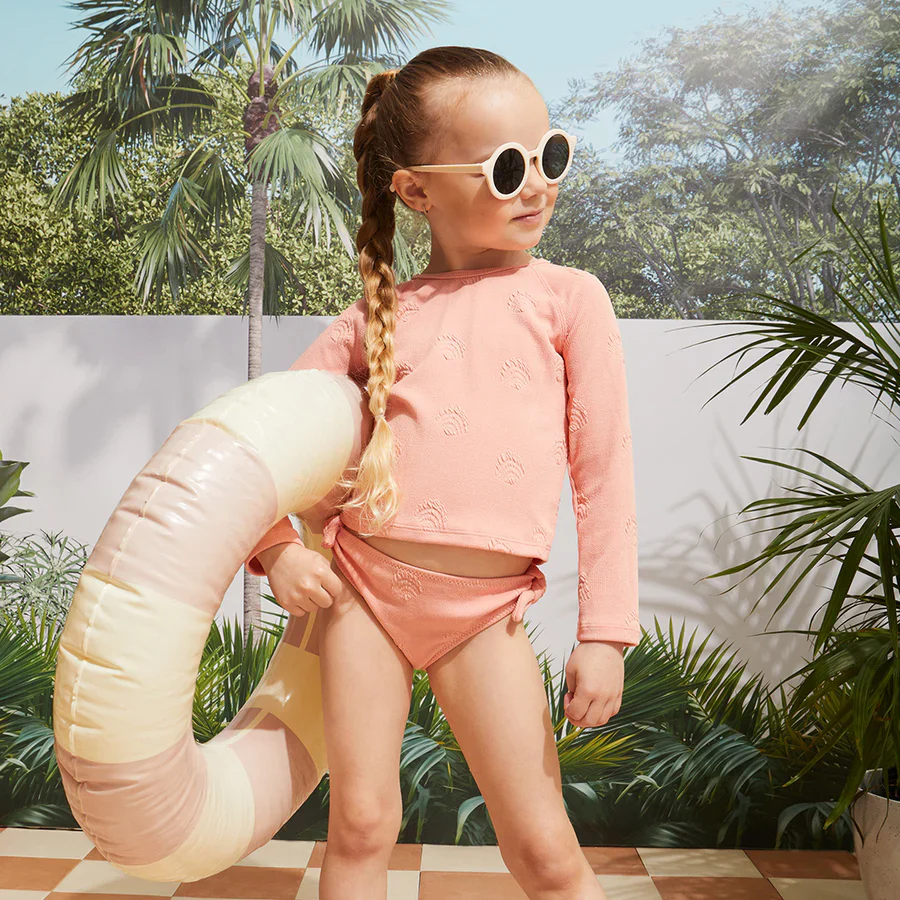 MILES THE LABEL- BABY RIBBED LONG-SLEEVE RASHGUARD SWIM SET - Image 4